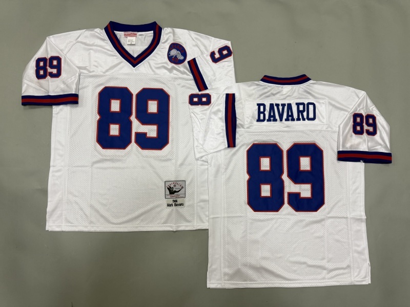 Men 2025 New York Giants #89 Bavaro white Throwback Limited NFL Jersey style 001->new york giants->NFL Jersey